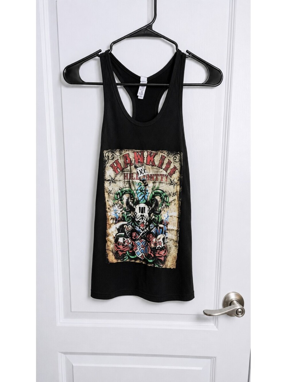 Hank III Hellbilly Black Racerback Tank Top Women's Small Graphic Band Shirt